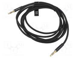 Cable; Jack 3.5mm 3pin plug,both sides; 5m; Plating: gold-plated