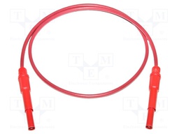 Test lead; 20A; banana plug 4mm,both sides; Urated: 1kV; Len: 0.3m