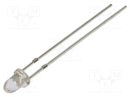 LED; blue; 3mm; 25000mcd; 15°; Front: convex; 2÷2.5VDC; No.of term: 2