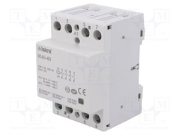 Contactor: 4-pole installation; NO x4; 230VAC; 220VDC; 40A; DIN; IK