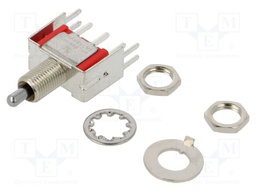 Switch: toggle; Pos: 3; SP3T; (ON)-OFF-(ON); 2A/250VAC; 5A/28VDC