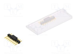 Connector: pin strips; pin header; male; PIN: 8; 2.54mm; SMT; 1x8