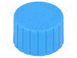 Cap; Body: blue; Øint: 33.2mm; H: 23.1mm; Mounting: push-in