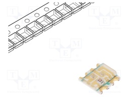 LED; SMD; 0606; RGB; 1.6x1.6x0.35mm; 120°; 20mA; Lens: transparent