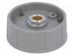 Knob; without pointer; ABS; Shaft d: 6mm; Ø40x15.5mm; grey