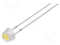 LED; 4.8mm; white warm; 4200÷5800mcd; 10÷12lm; 100°; Front: convex