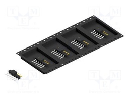 Connector: pin strips; pin header; male; PIN: 6; 2.54mm; SMT; 1x6