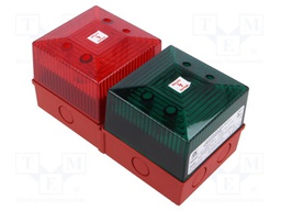 Signaller: lighting; flashing light,continuous light; red/green