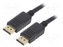 Cable; DisplayPort 1.2; DisplayPort plug,both sides; 1.8m; black