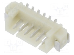 Socket; wire-board; male; 1.25mm; PIN: 6; SMT; 125V; 1A; tinned