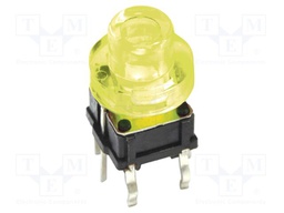 ILLUMINATED TACTILE SWITCH, SPST, 50mA, 12VDC