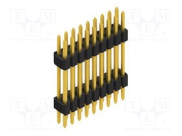 Connector: pin strips; pin header; male; PIN: 18; 1.27mm; THT; 2x9
