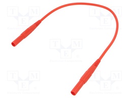 Test lead; 19A; 4mm banana plug-4mm banana plug; insulated; red