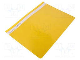 Document wallet; A4; yellow; Mat: PVC