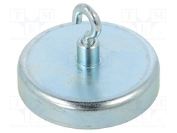 Magnet: permanent; hard ferrite; 220N; 50mm; with hook