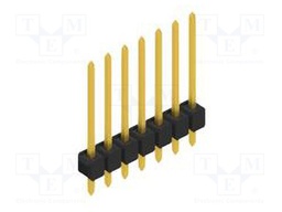 Connector: pin strips; pin header; male; PIN: 7; 2.54mm; THT; 1x7