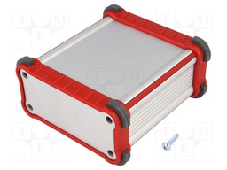 Enclosure: with panel; SECCO; X: 84mm; Y: 80mm; Z: 39mm; aluminium