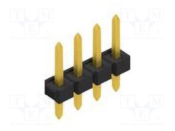 Connector: pin strips; pin header; male; PIN: 4; 2.54mm; THT; 1x4