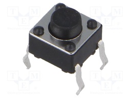 Microswitch TACT; SPST; Pos: 2; 0.05A/12VDC; THT; 2.45N; 6x6x3.5mm