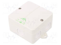 Enclosure: junction box; X: 80mm; Y: 80mm; Z: 52mm; polystyrene; IP65