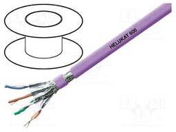 Wire; HELUKAT® 600,S/FTP; 7e; solid; Cu; 4x2x23AWG; FRNC; violet