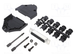 D-Sub HD; PIN: 44; female; unshielded; straight; soldering; UNC4-40