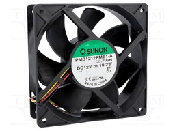 Fan: DC; axial; 12VDC; 120x120x38mm; 323m3/h; 54dBA; ball bearing