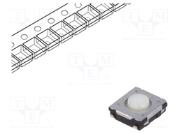 Microswitch TACT; SPST; Pos: 2; 0.02A/15VDC; SMT; none; 3.5N; 2.5mm