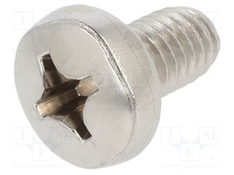 Screw; M6x10; Head: button; Phillips; PH3; A2 stainless steel
