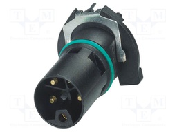 Connector: M12; contact insert; PIN: 5; 63V; straight; THR; 16A; 4+PE