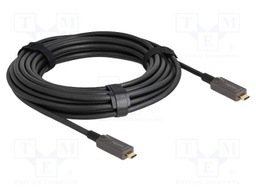 Cable; optical; USB C plug,both sides; 10m; black; 10Gbps