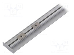 Profiles for LED modules; white; surface; natural; L: 1m; anodized