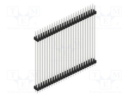 Connector: pin strips; pin header; male; PIN: 50; 2.54mm; THT; 2x25