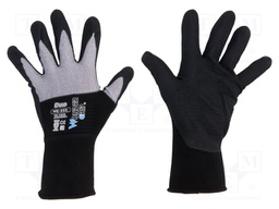 Protective gloves; Size: 11,XXL; grey-black; Duo