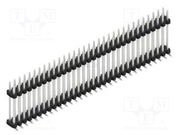 Connector: pin strips; pin header; male; PIN: 64; 2mm; SMT; 2x32