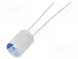 Polymer Aluminium Electrolytic Capacitor, 33 µF, 25 V, Radial Leaded, A758 Series, 0.04 ohm