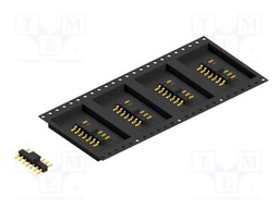 Connector: pin strips; pin header; male; PIN: 7; 2.54mm; SMT; 1x7