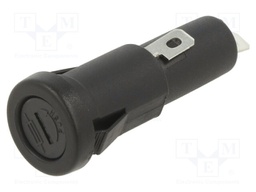 Fuse holder; 6.3x32mm; 10A; on panel; Cutout: Ø15.2mm; UL94V-2