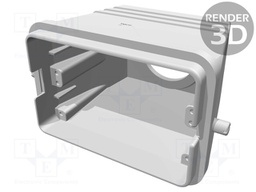 Enclosure: for HDC connectors; HTS; size 12 (2 x size 8); M50