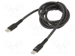 Cable; USB 2.0; USB C Power Delivery,both sides; 1m; black; 60W