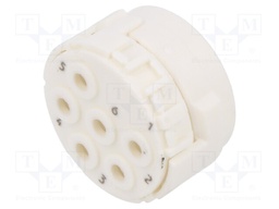 Connector: M23; contact insert; PIN: 6; male; for cable; 20A; 300V