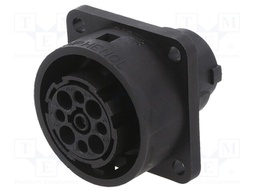 Connector: circular; socket; PIN: 9; female; w/o contacts; IP65