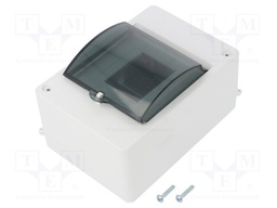Enclosure: for modular components; IP20; white; No.of mod: 4; 400V