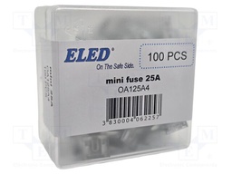 Fuse: fuse; 25A; 32VDC; automotive; 11.1mm; 11.1x3.9x17.2mm
