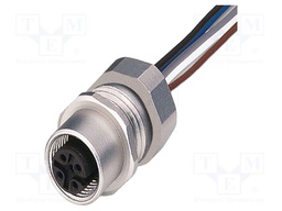 Connector: M12; socket; PIN: 5; male; 60V; straight; IP67; cables