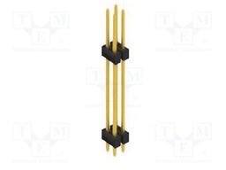 Connector: pin strips; pin header; male; PIN: 4; 2.54mm; THT; 2x2