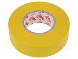 Tape: electrical insulating; W: 19mm; L: 25m; Thk: 0.13mm; yellow