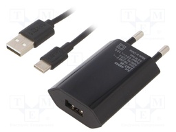 Power supply: switched-mode; voltage source; 5VDC; 1A; 5W; plug