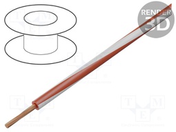 Wire; H07V2-K; stranded; Cu; 1.5mm2; 16AWG; PVC; red-white; Class: 5