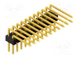 Connector: pin strips; pin header; male; PIN: 22; 2.54mm; THT; 2x11